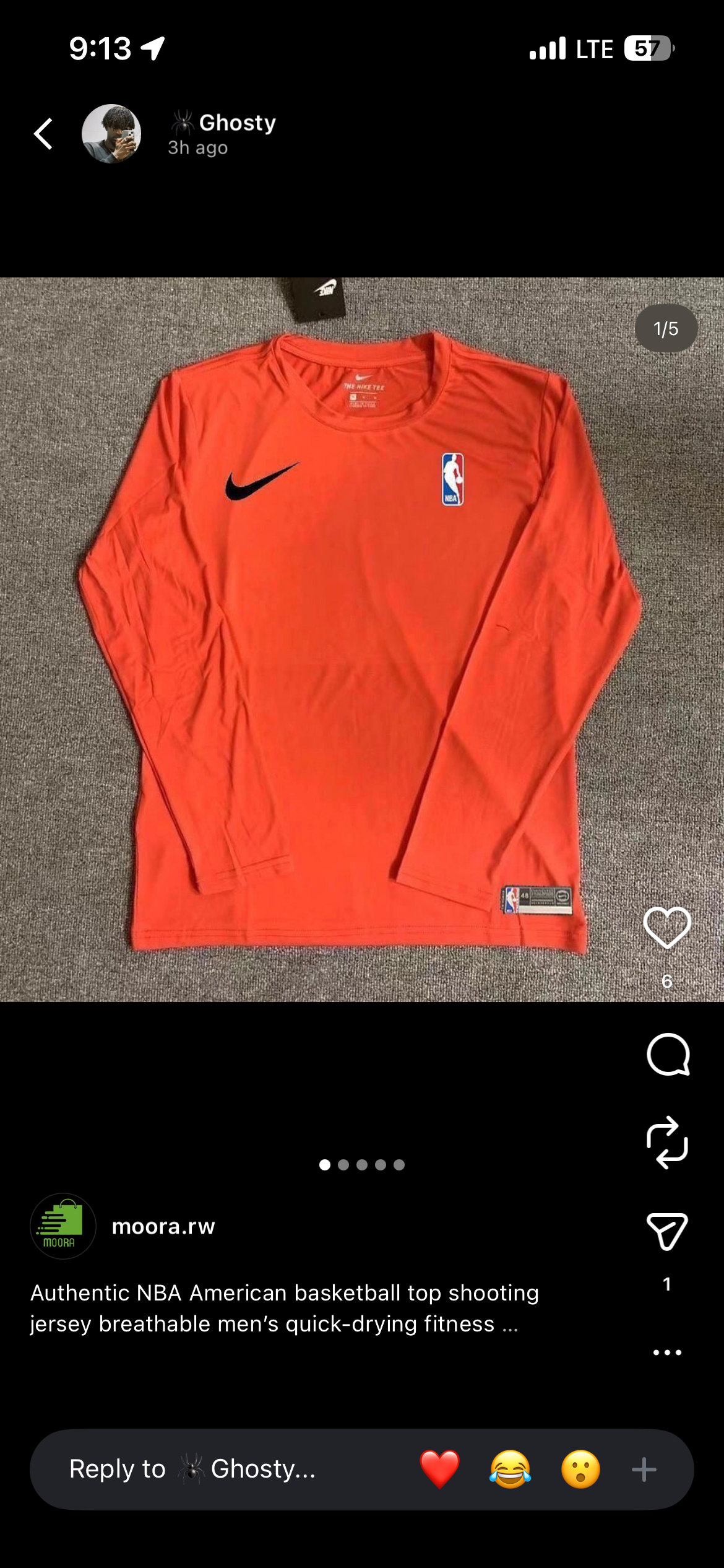 Nike NBA Fitted Bodysuit Fitness, Running, Training, Track and Field Breathable Long-Sleeved