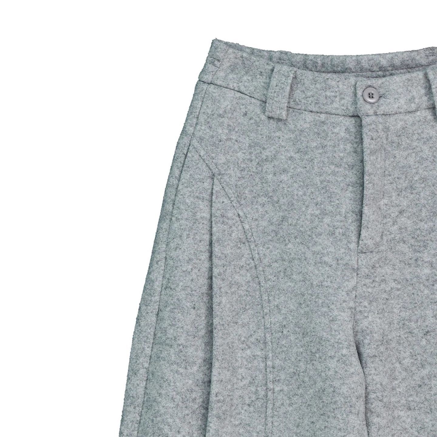 High waisted Snowflake Australian Wool Wide-Leg Knife Pants