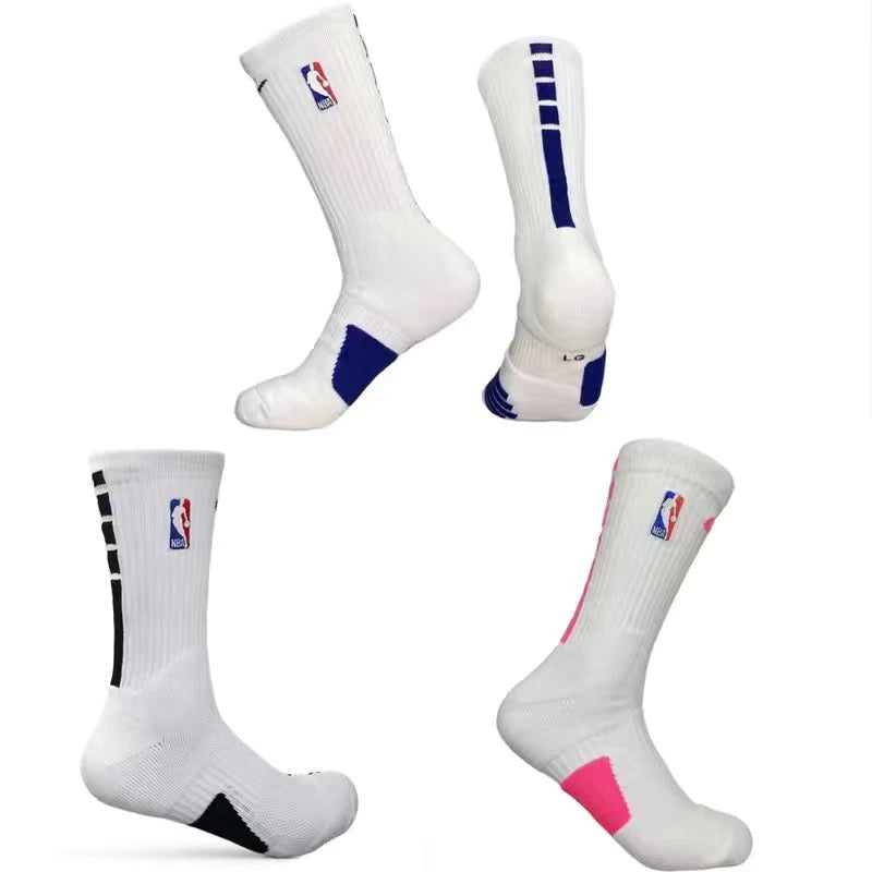 NBA mid-calf and high-calf basketball socks with thick terry cloth soles