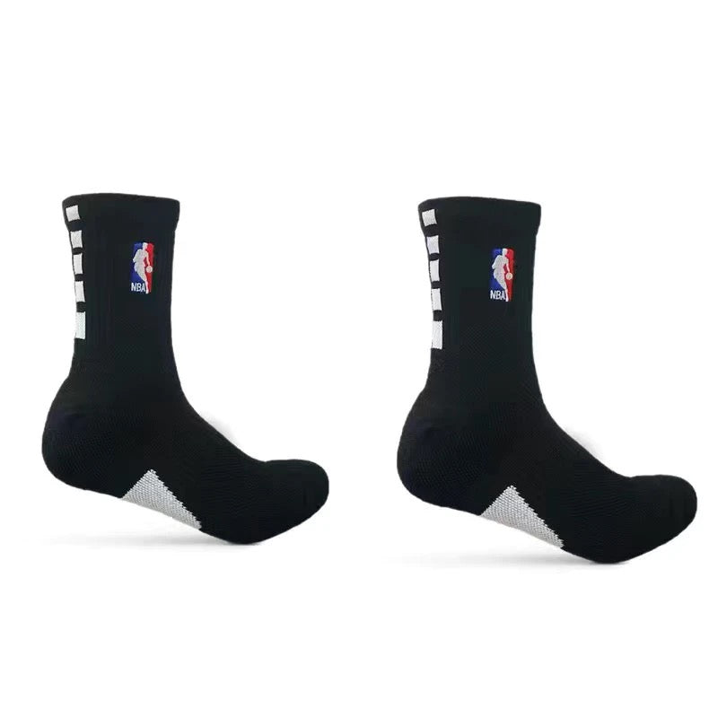 NBA mid-calf and high-calf basketball socks with thick terry cloth soles