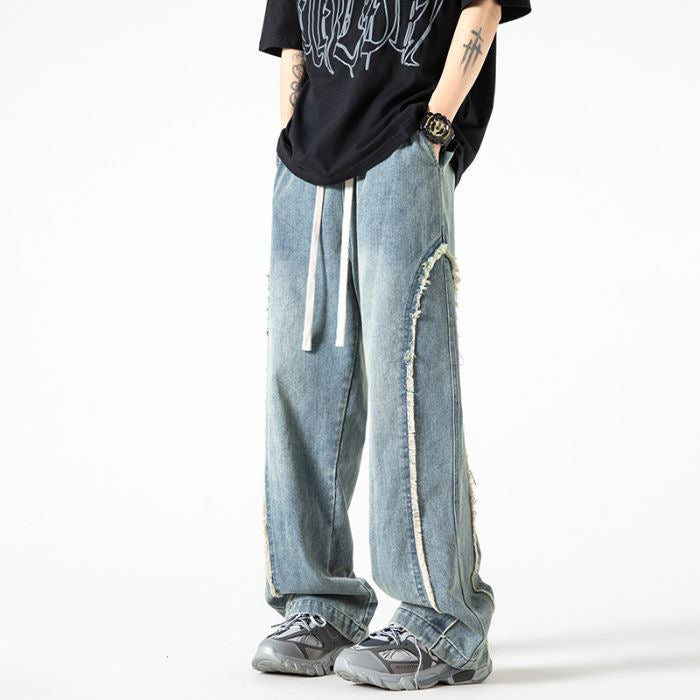 Retro Baggy Straight-Leg Jeans for Men