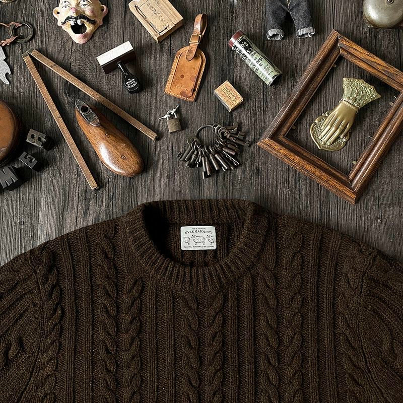 Maillard Classic Brown Irish Stripe pullover sweater