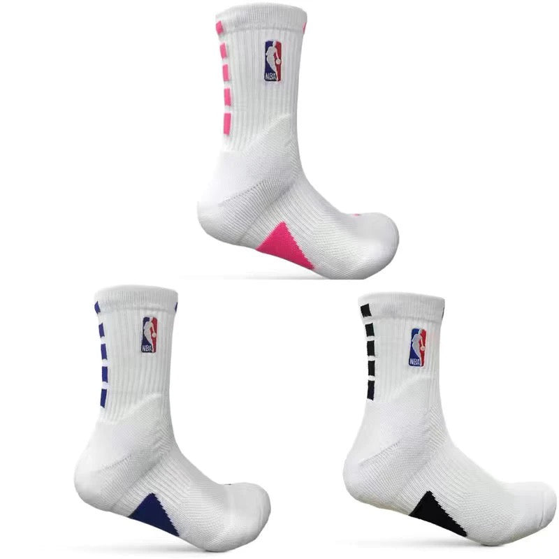 NBA mid-calf and high-calf basketball socks with thick terry cloth soles