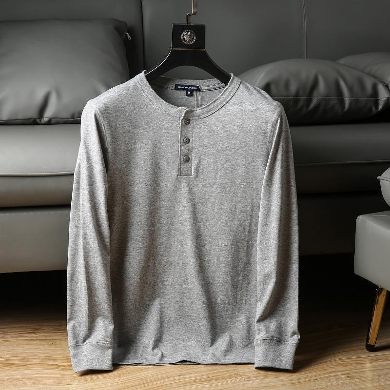 Henley Collar Short-Sleeved & Long sleeved T-Shirt