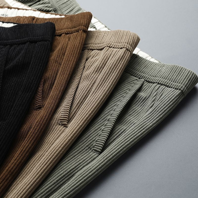 Corduroy Fleece Lined Thick Casual Pants