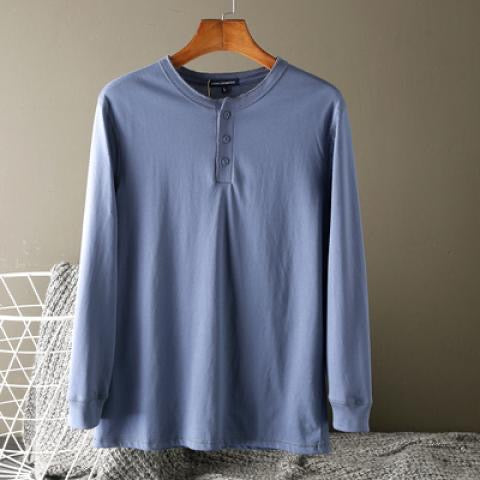 Henley Collar Short-Sleeved & Long sleeved T-Shirt