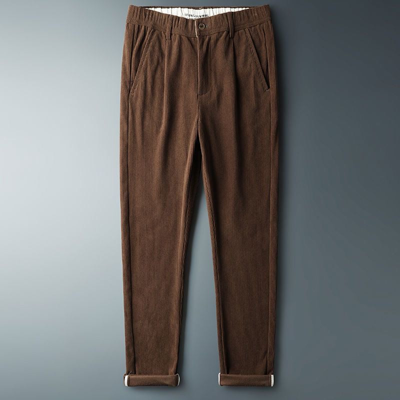 Corduroy Fleece Lined Thick Casual Pants