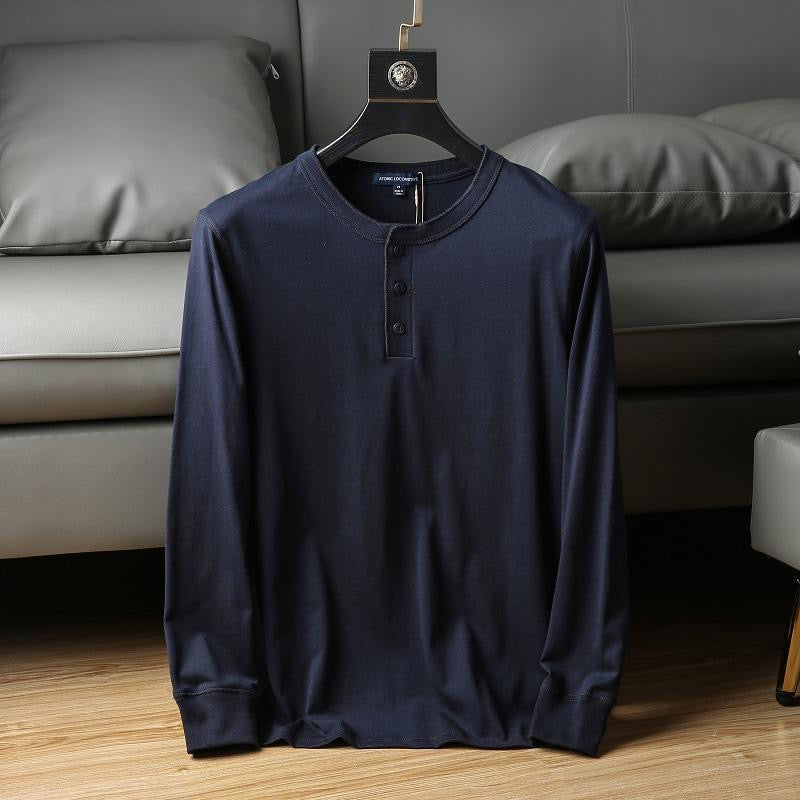Henley Collar Short-Sleeved & Long sleeved T-Shirt