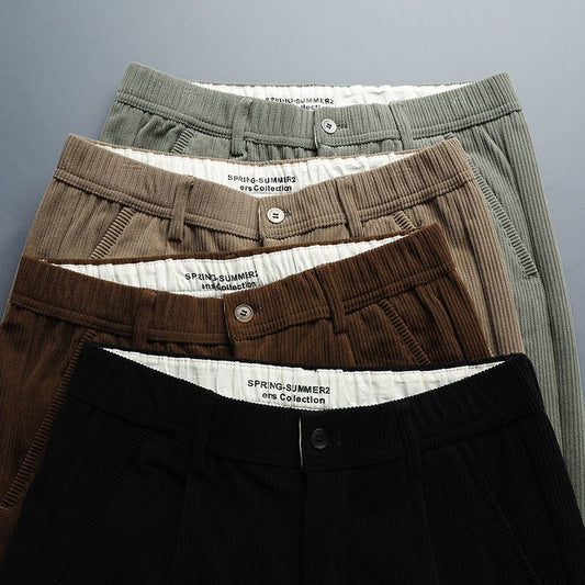 Corduroy Fleece Lined Thick Casual Pants