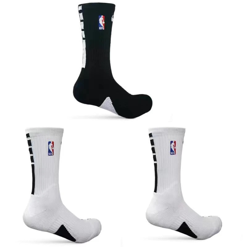 NBA mid-calf and high-calf basketball socks with thick terry cloth soles