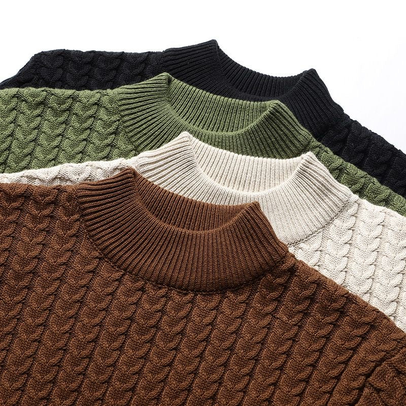 Turtleneck refined thick sweater