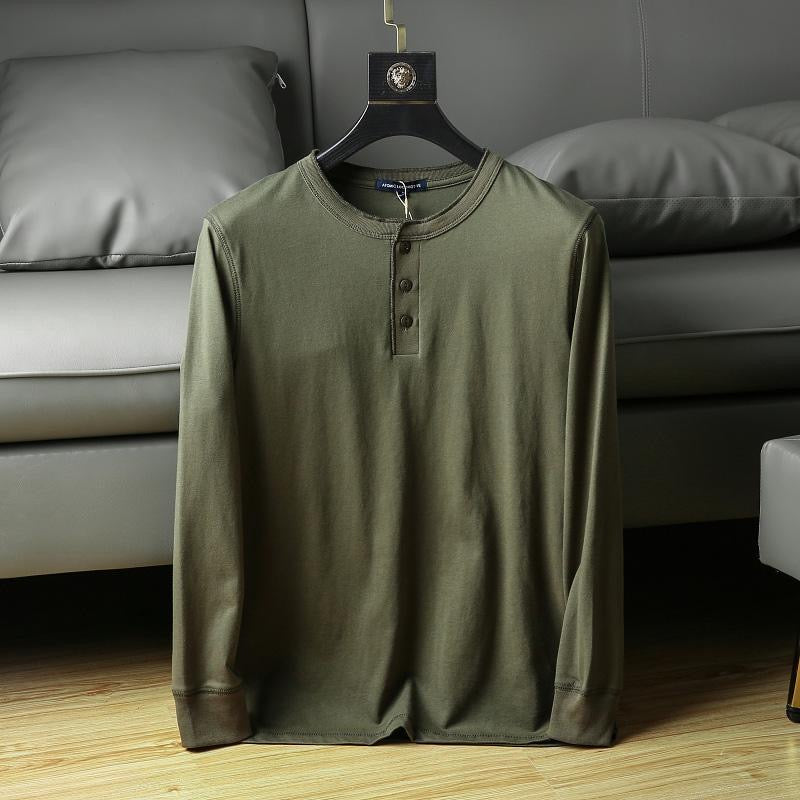 Henley Collar Short-Sleeved & Long sleeved T-Shirt