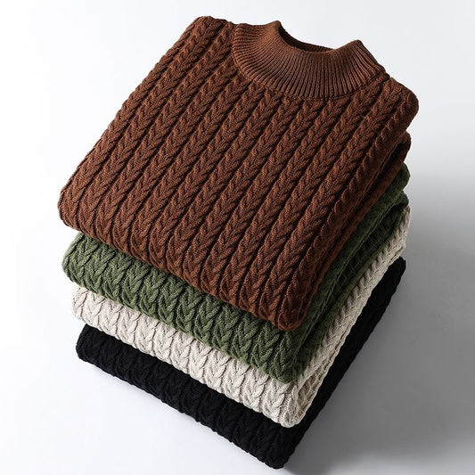 Turtleneck refined thick sweater