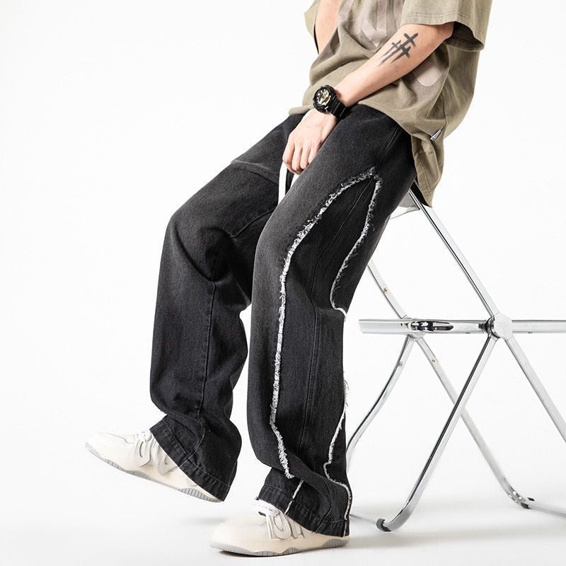 Retro Baggy Straight-Leg Jeans for Men