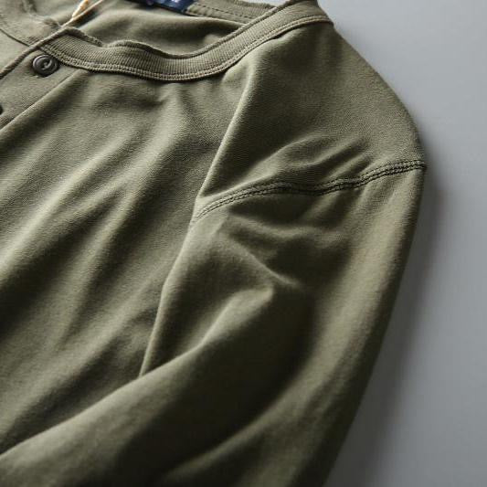 Henley Collar Short-Sleeved & Long sleeved T-Shirt
