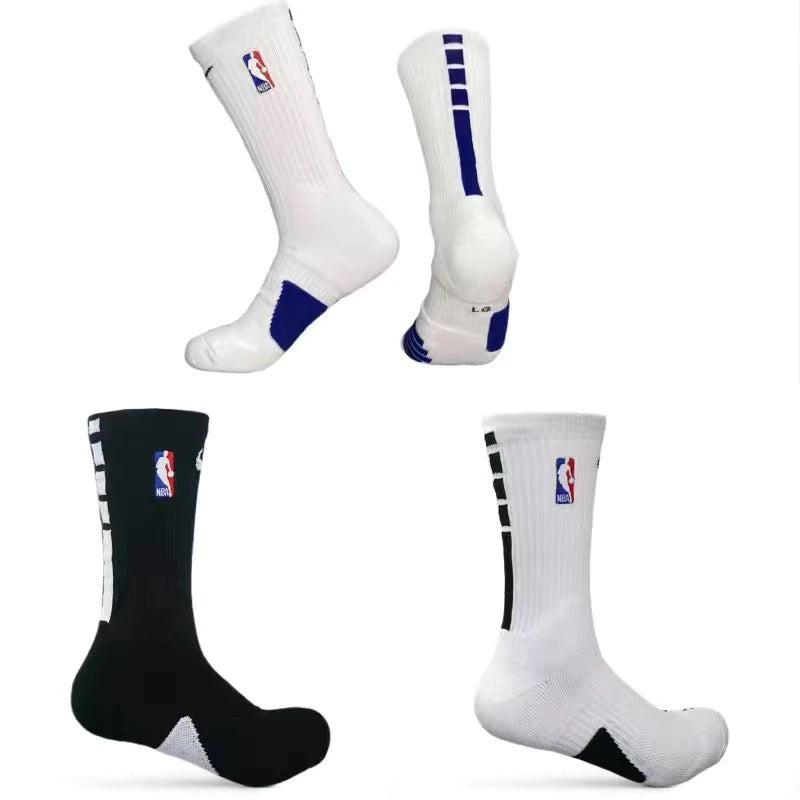 NBA mid-calf and high-calf basketball socks with thick terry cloth soles