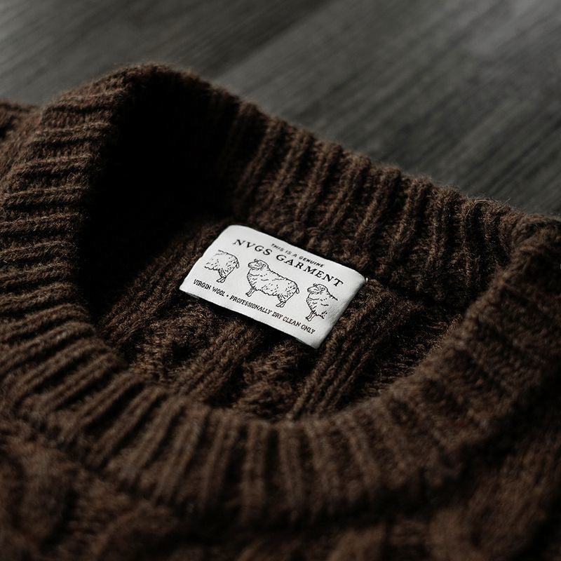 Maillard Classic Brown Irish Stripe pullover sweater