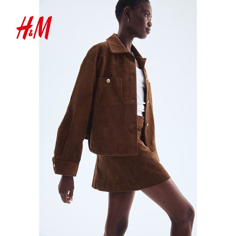 Women casual mini skirt and jacket