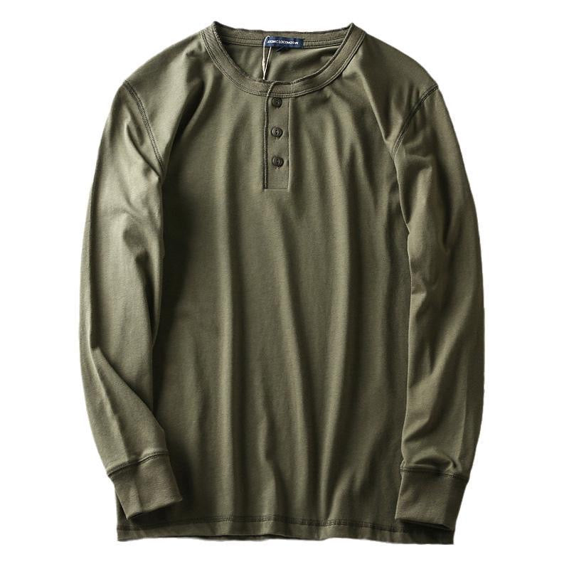 Henley Collar Short-Sleeved & Long sleeved T-Shirt