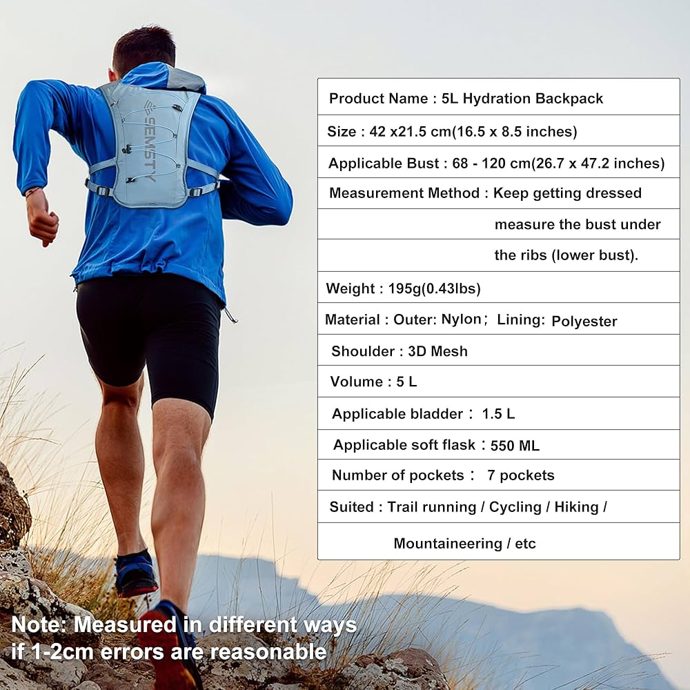 5L unisex hydration vest backpack