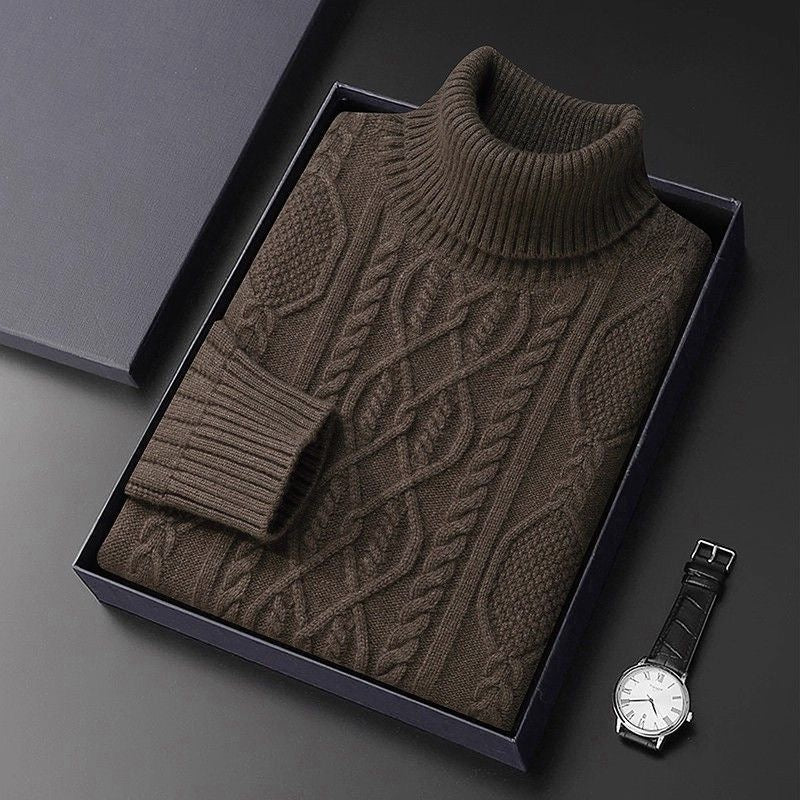 High Neck Knit Wool Sweater