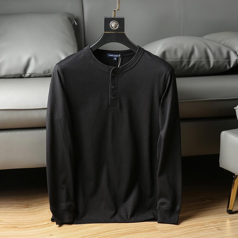 Henley Collar Short-Sleeved & Long sleeved T-Shirt
