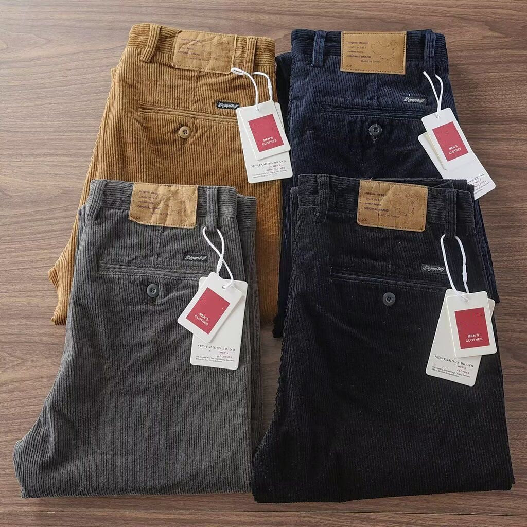 American-style autumn/winter retro corduroy trousers