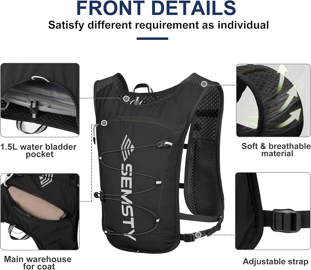 5L unisex hydration vest backpack