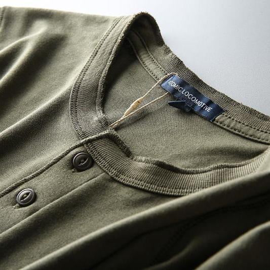 Henley Collar Short-Sleeved & Long sleeved T-Shirt