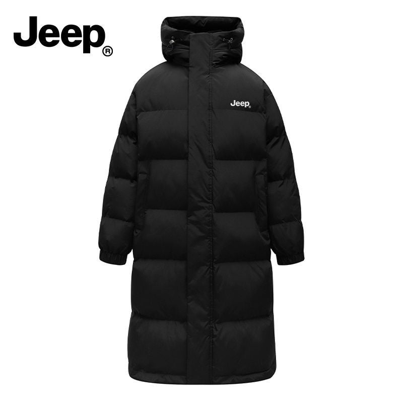 Jeep Windproof Thick Casual Hooded Cotton Jacket Unisex