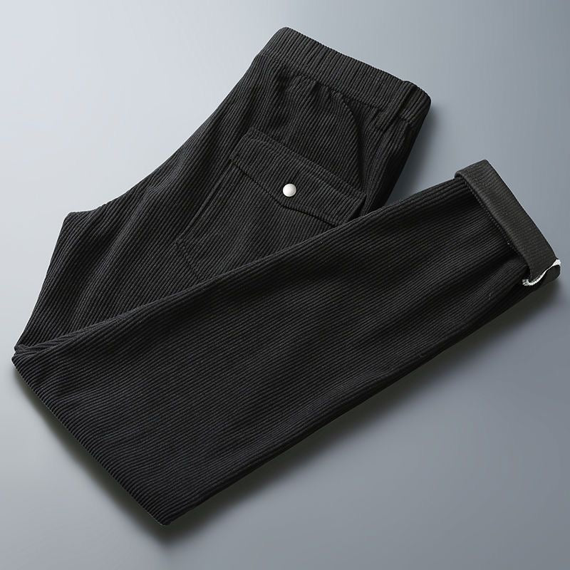 Corduroy Fleece Lined Thick Casual Pants