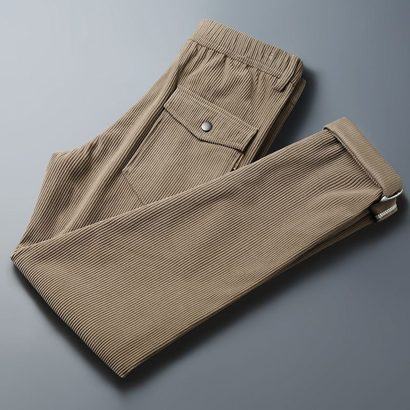 Corduroy Fleece Lined Thick Casual Pants
