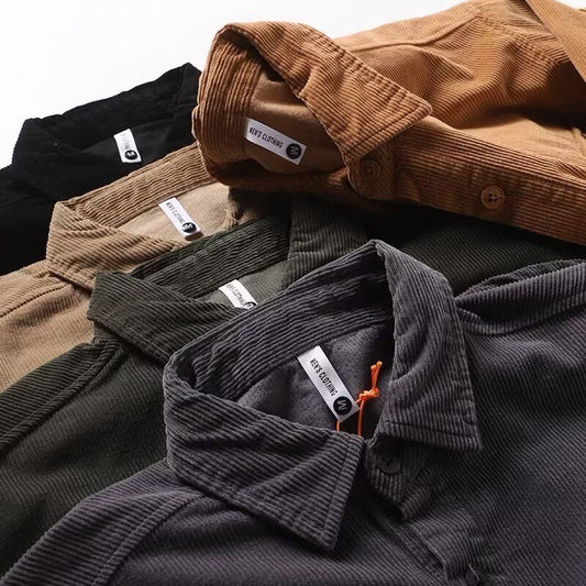 Corduroy Long-Sleeve Versatile Shirt