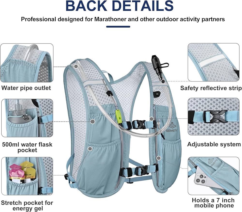 5L unisex hydration vest backpack