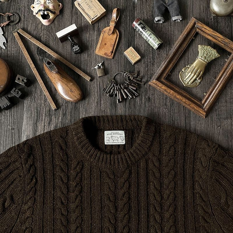Maillard Classic Brown Irish Stripe pullover sweater
