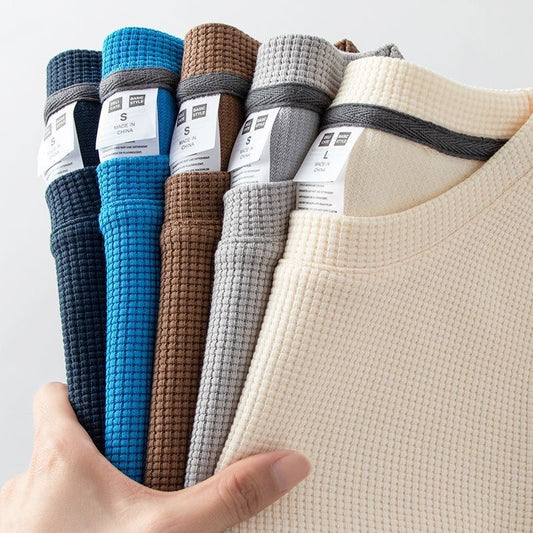 Japanese Retro Heavyweight Wffle Knit T-Shirts