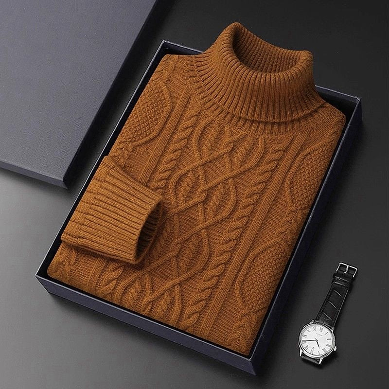 High Neck Knit Wool Sweater