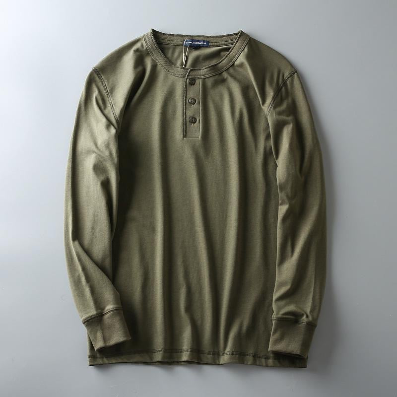 Henley Collar Short-Sleeved & Long sleeved T-Shirt
