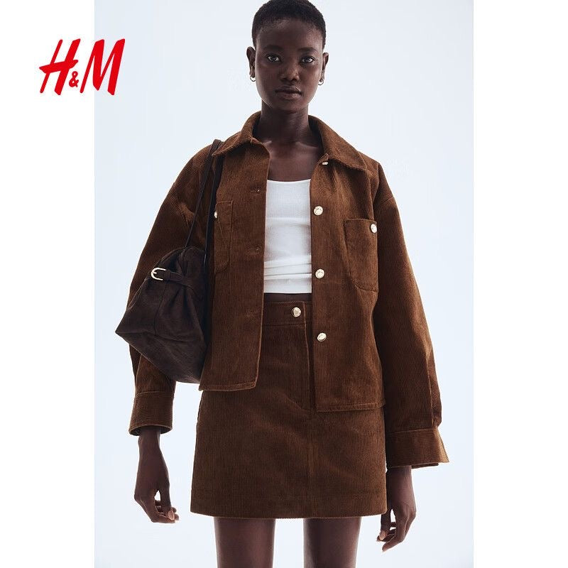 Women casual mini skirt and jacket