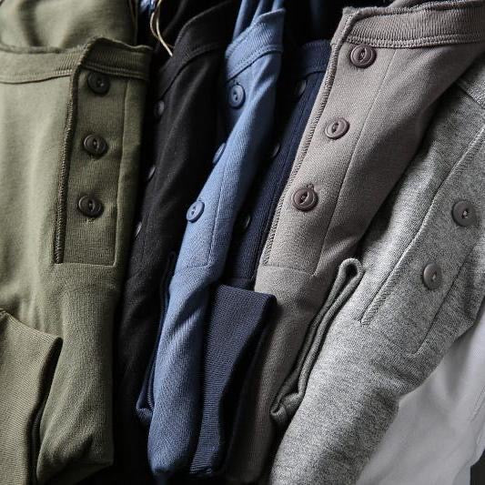 Henley Collar Short-Sleeved & Long sleeved T-Shirt