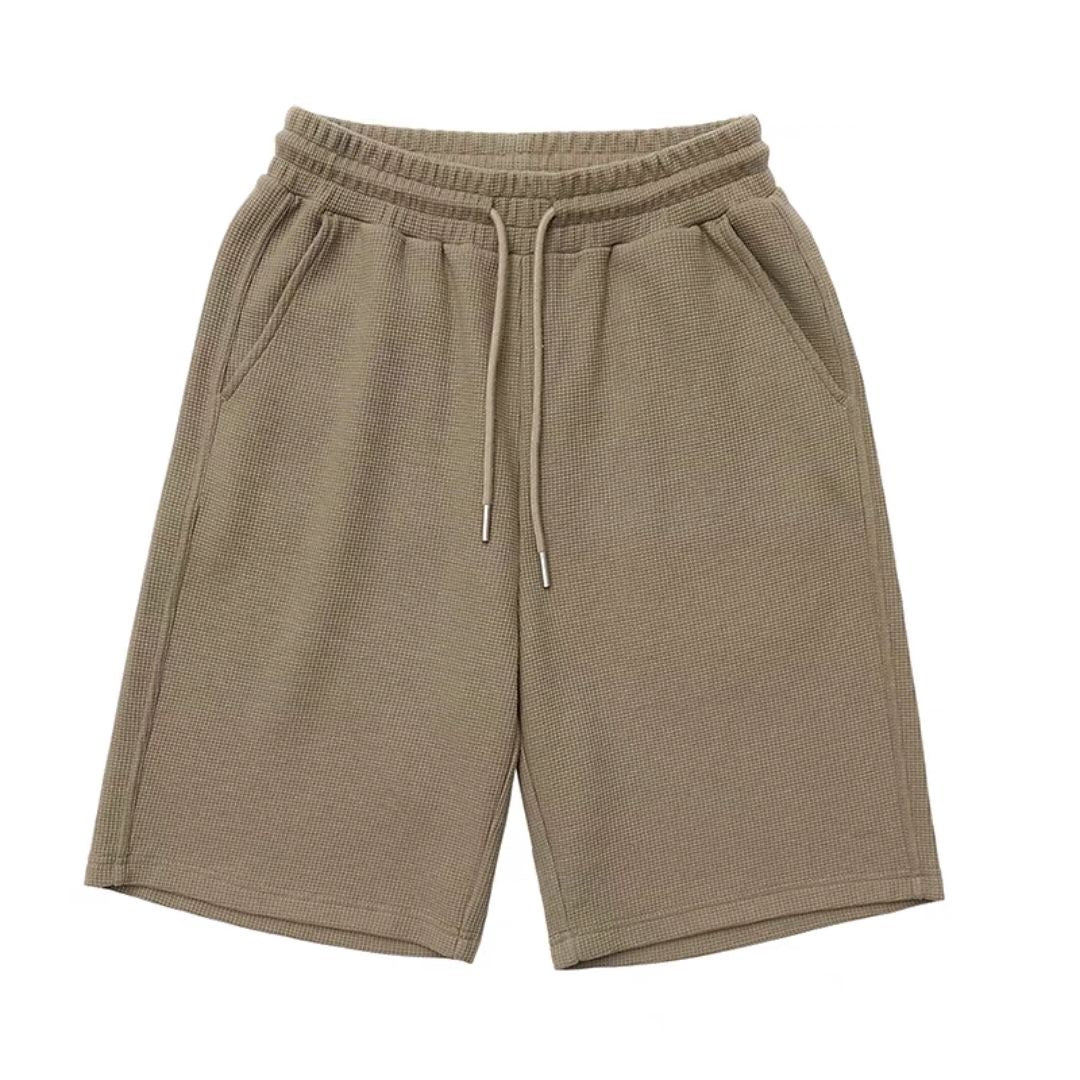 Japanese-Style Minimal Waffle Shorts – Unisex