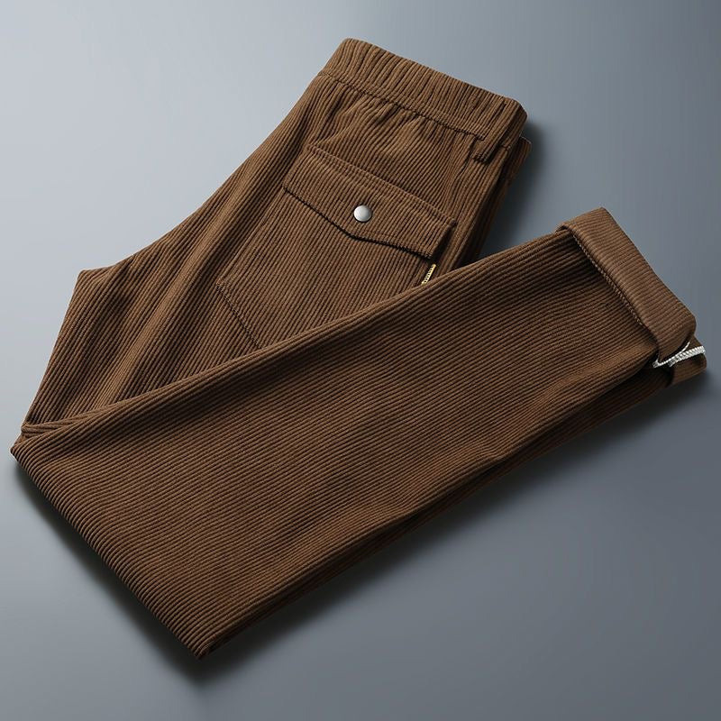 Corduroy Fleece Lined Thick Casual Pants