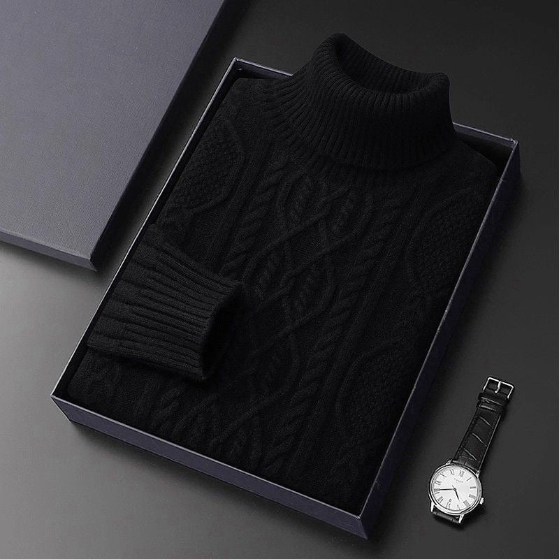 High Neck Knit Wool Sweater