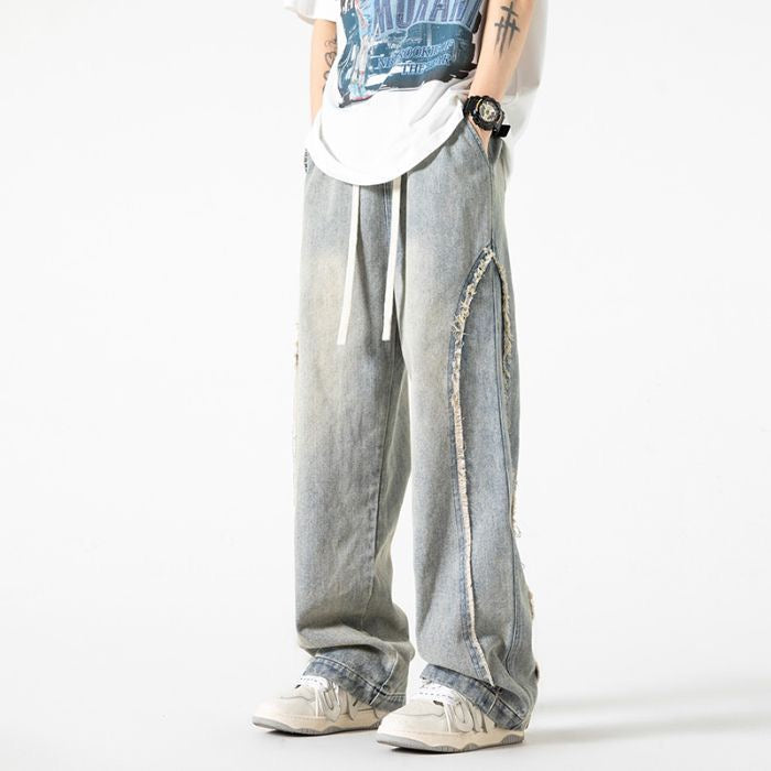 Retro Baggy Straight-Leg Jeans for Men