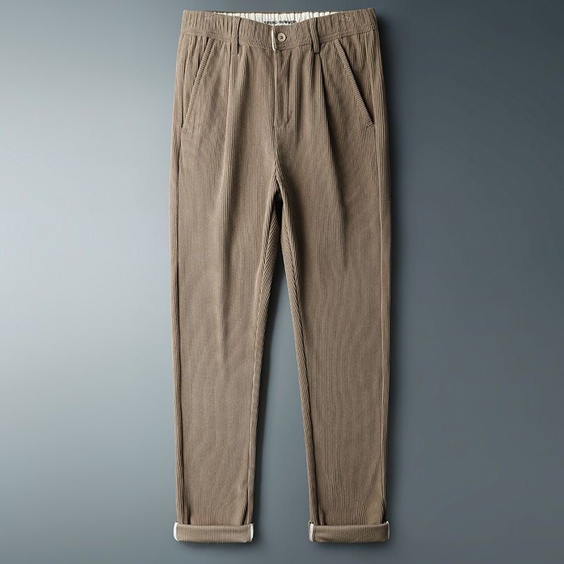 Corduroy Fleece Lined Thick Casual Pants