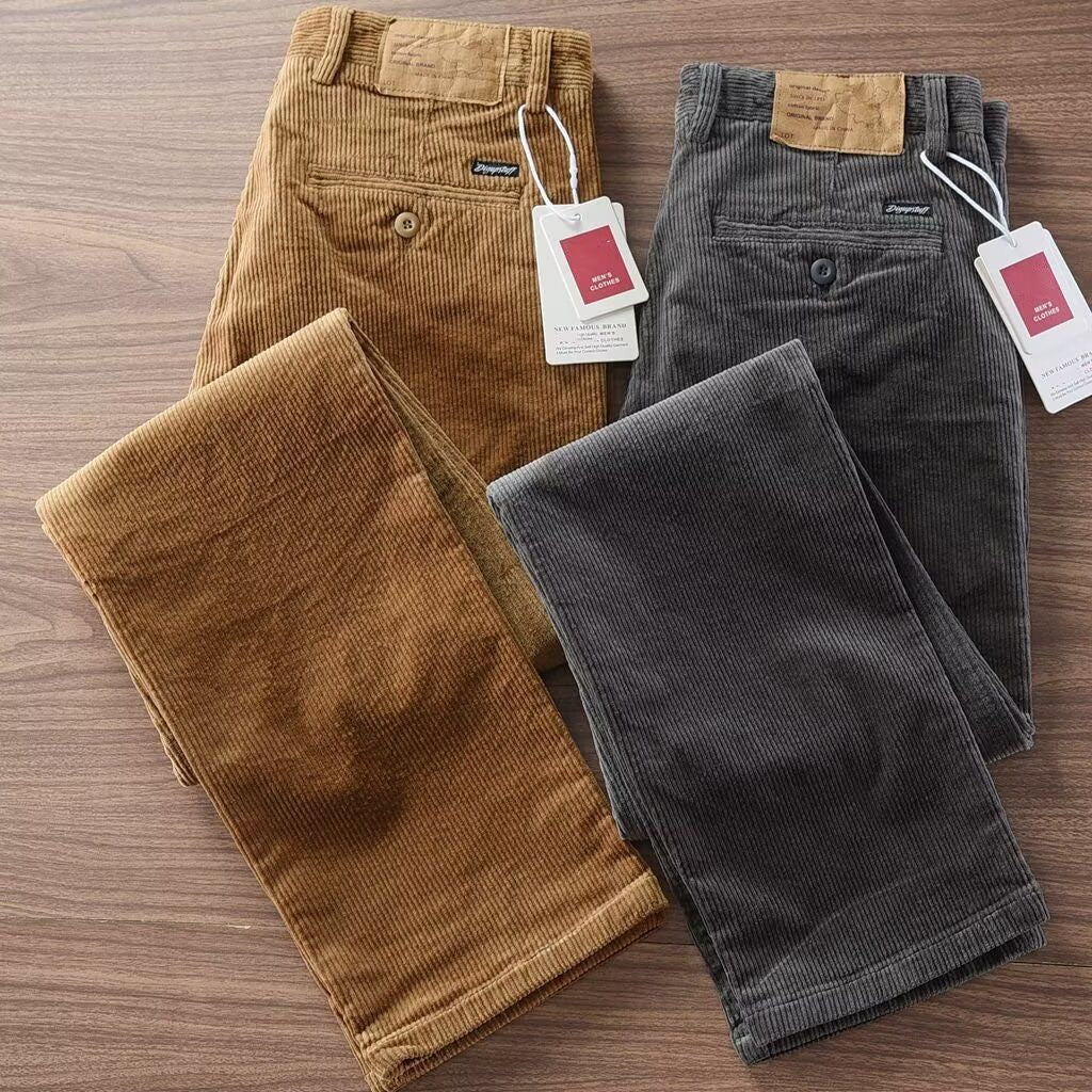 American-style autumn/winter retro corduroy trousers