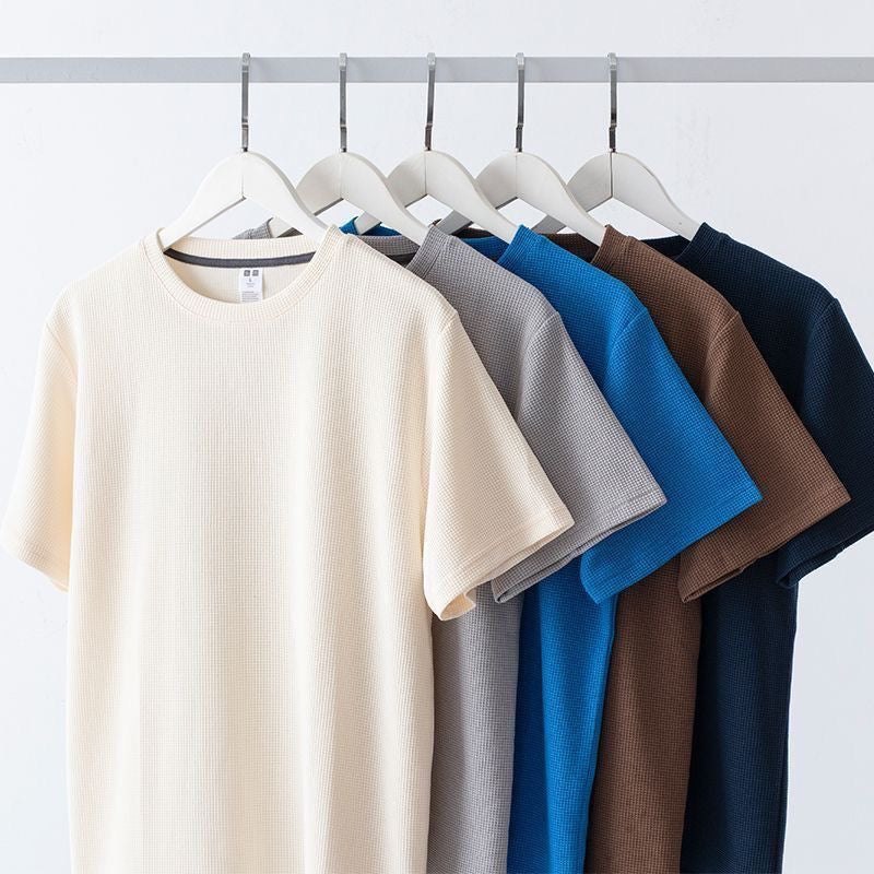 Japanese Retro Heavyweight Wffle Knit T-Shirts