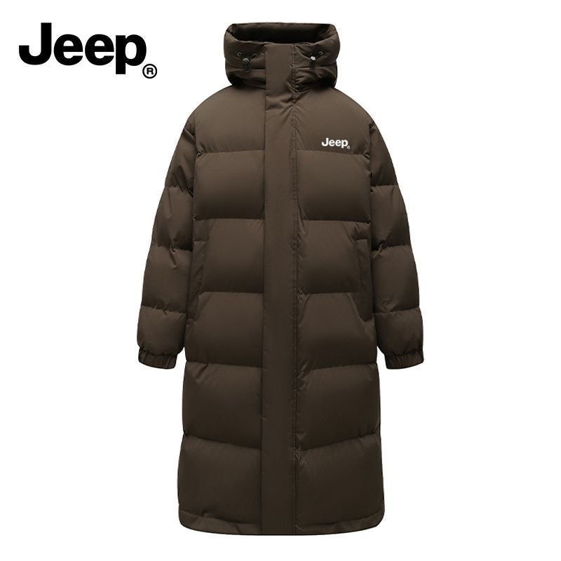 Jeep Windproof Thick Casual Hooded Cotton Jacket Unisex
