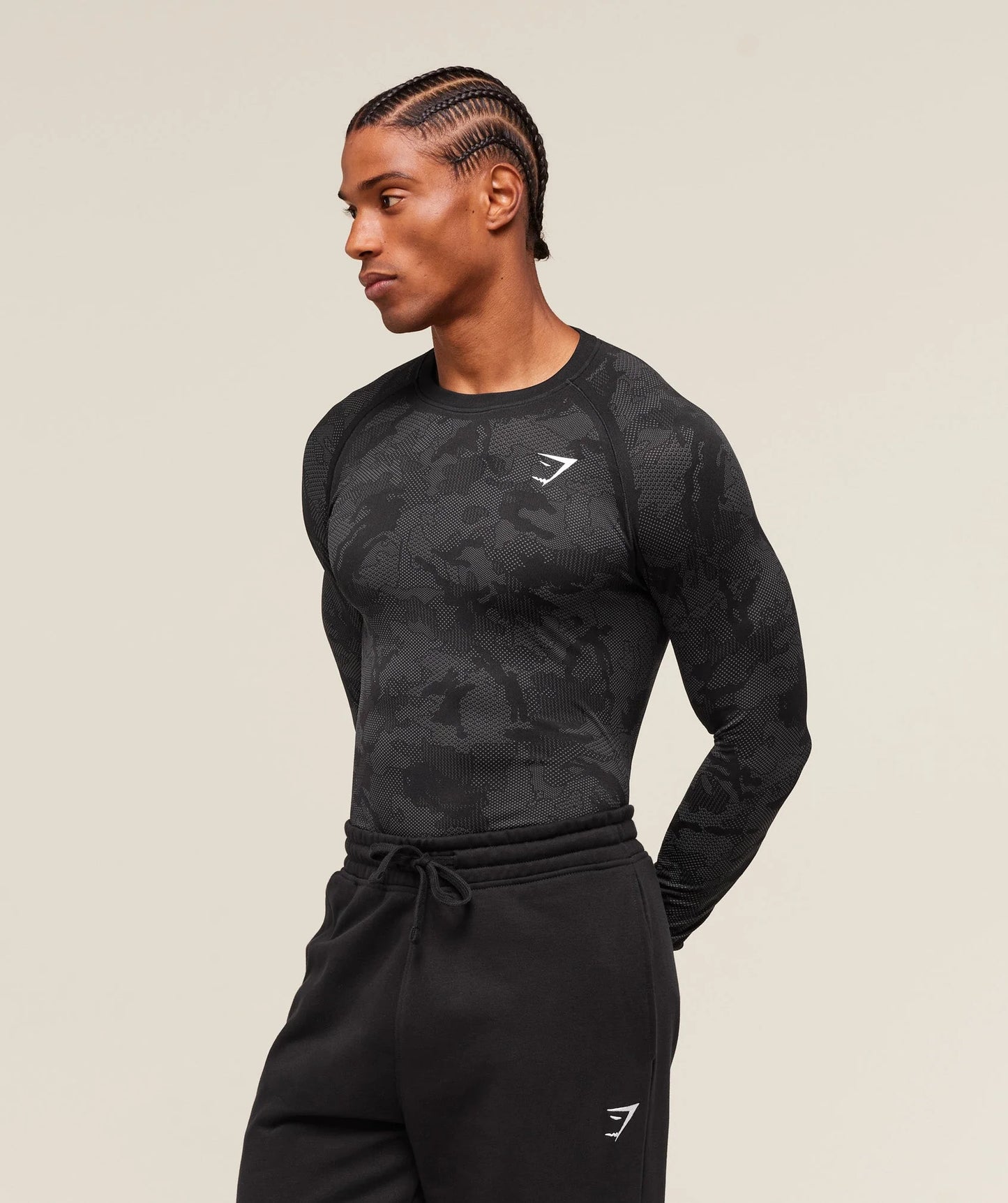 GYMSHARK Geo Seamless Long Sleeve T-Shirt