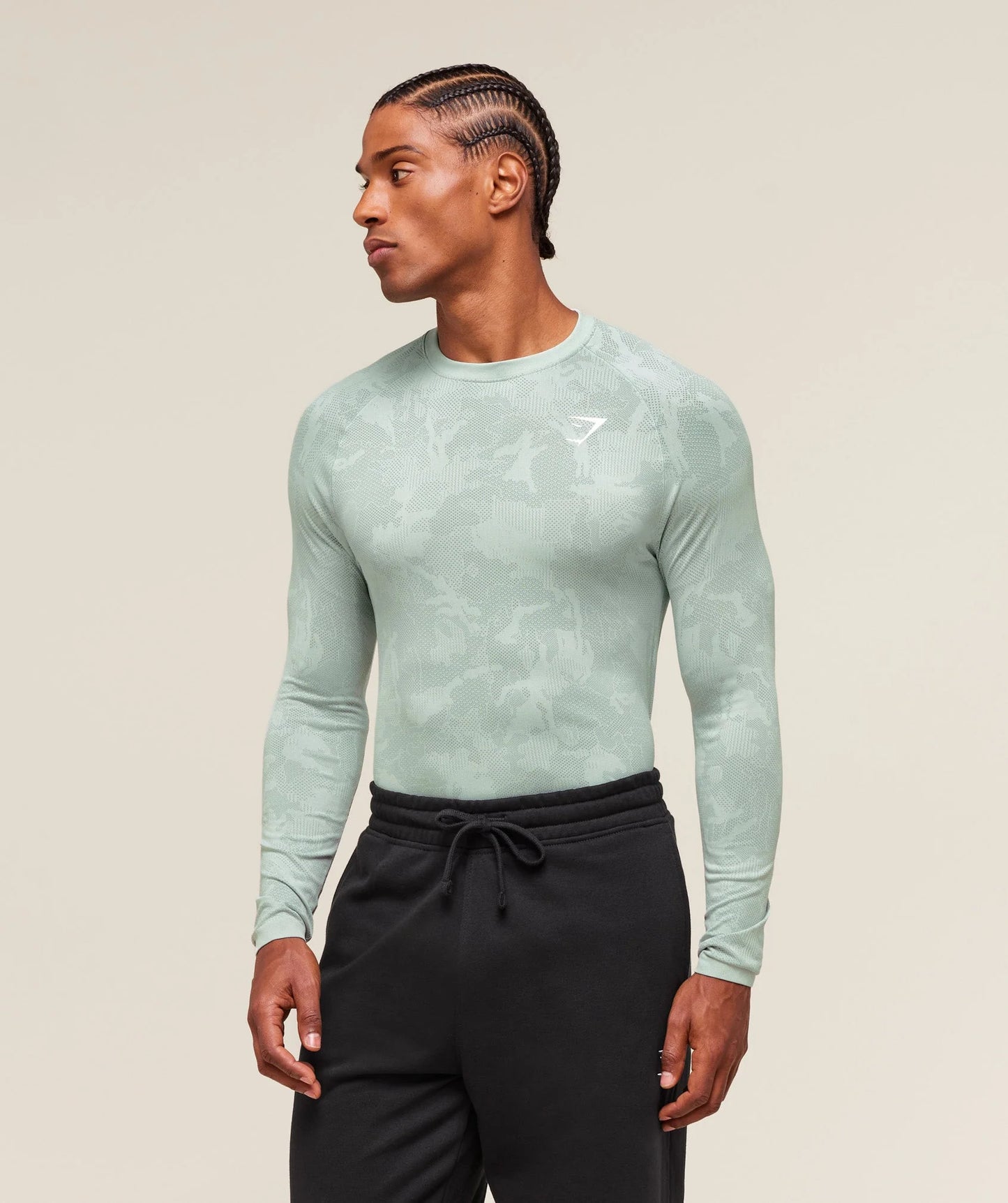 GYMSHARK Geo Seamless Long Sleeve T-Shirt